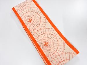 番傘模様織り出し　半幅帯